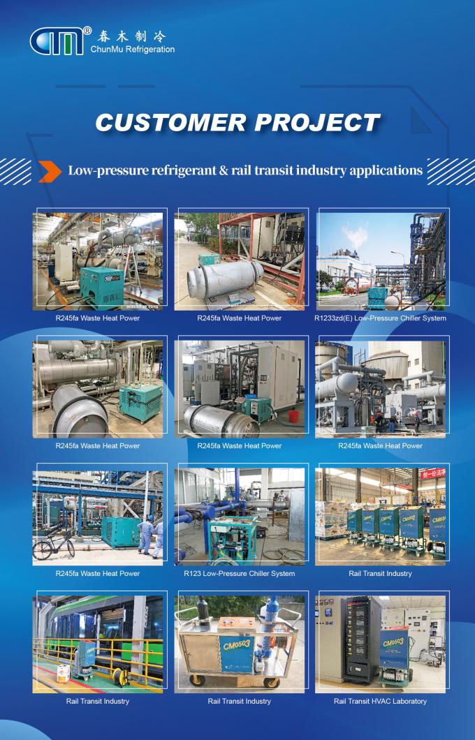 10 HP Oil-free Explosion Proof Refrigerant Recovery Machine with ≤120 kg/h Vapor and ≤8000 kg/h Liquid Recovery Rates 16
