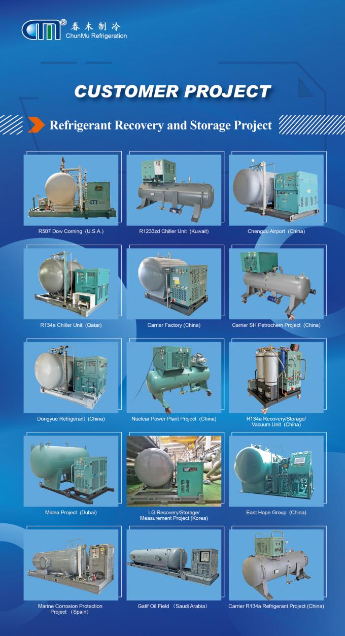 10 HP Oil-free Explosion Proof Refrigerant Recovery Machine with ≤120 kg/h Vapor and ≤8000 kg/h Liquid Recovery Rates 17